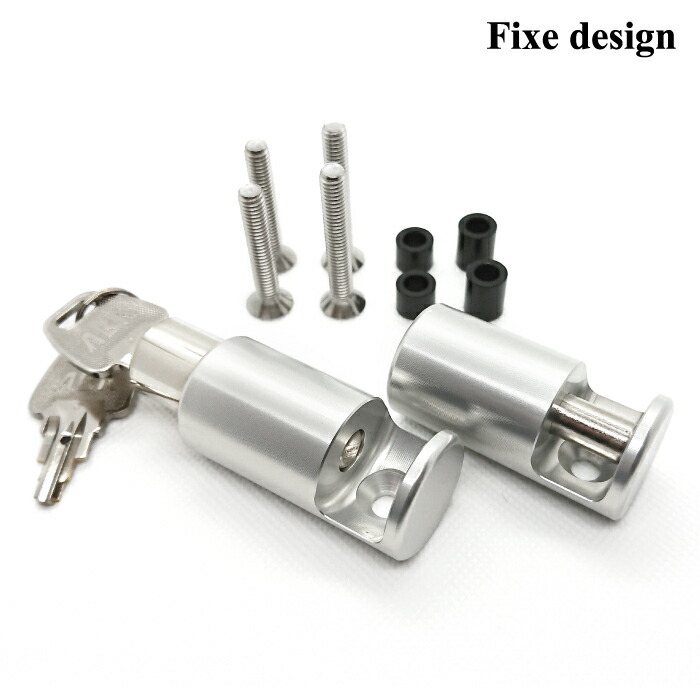 【楽天市場】FDHL102S フィックスデザイン ヘルメットロック M1 SILVER 汎用 2個セット Fixe design バイク ...