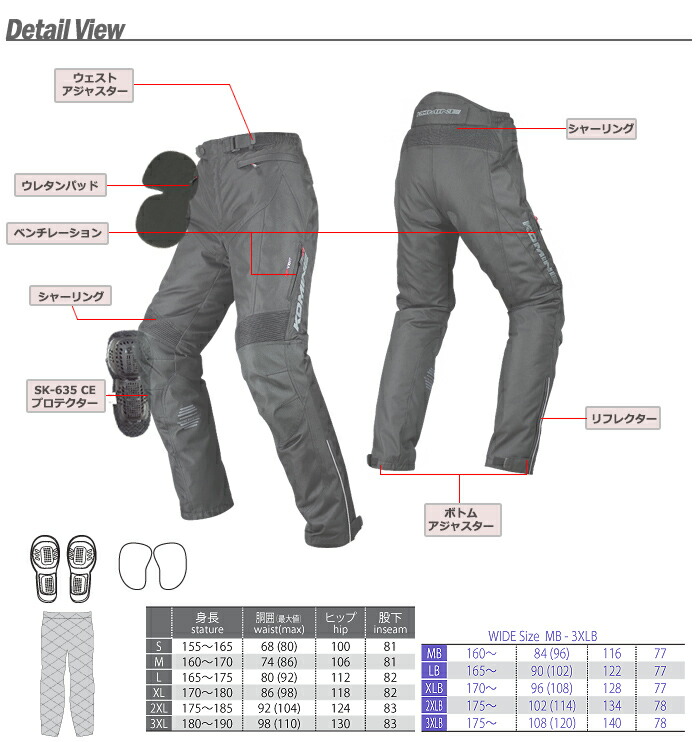 楽天市場 コミネ Pk 918 プロテクトウインターパンツ ジュピター Komine 07 918 バイクパンツ 秋冬 Ce規格パッド付 ロングシーズン バイク用品の車楽