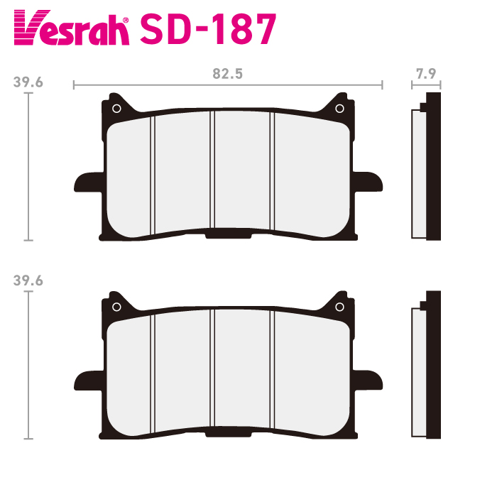 手数料安い ベスラ Vesrah ブレーキパッド オーガニック SD-282