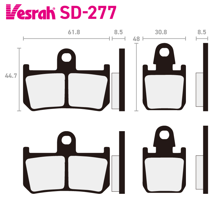 手数料安い ベスラ Vesrah ブレーキパッド オーガニック SD-282