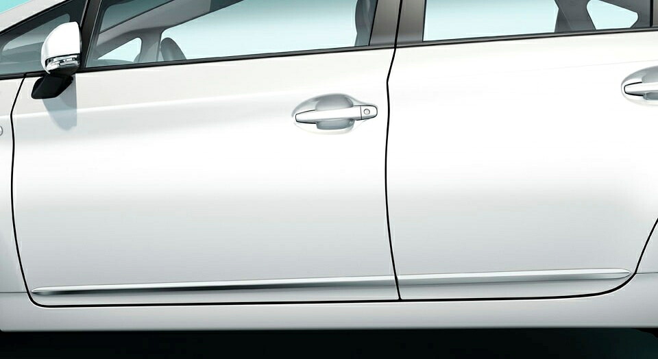 3代目（ZVW30型） プリウス用 トヨタ純正サイドシル （シルバークローム）