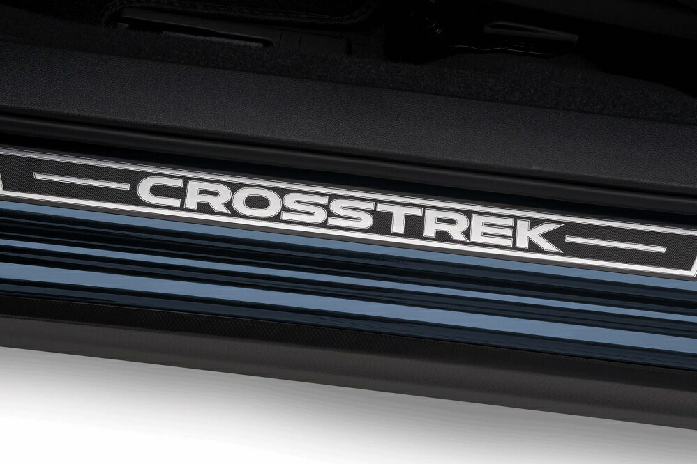 GU系クロストレック用 スバル純正 「CROSSTREK」ロゴ入り サイドシルプレート ドア4枚分セット|jlkjshop