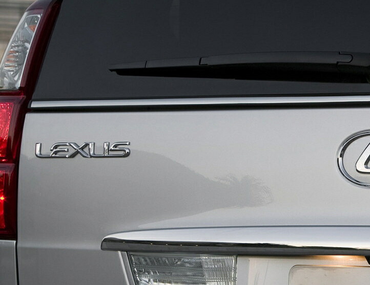 【120系ランドクルーザー プラド】リア左「LEXUS」文字 エンブレム 海外仕様純正部品