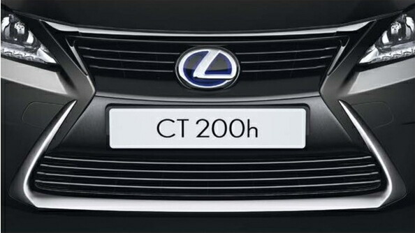 【10系LEXUS CT200h】ブラッククロームメッキ フロントバンパーガーニッシュ 海外仕様純正アクセサリー