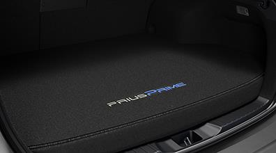 【50系トヨタ プリウス PHV】「PRIUS PRIME」ロゴ入り カーペットカーゴマット ブラック色 海外仕様純正アクセサリー