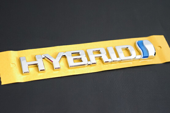 【KSP210/MXPA1#/MXPH1#系トヨタ ヤリス】リア右「HYBRID」文字 エンブレム 海外仕様純正部品