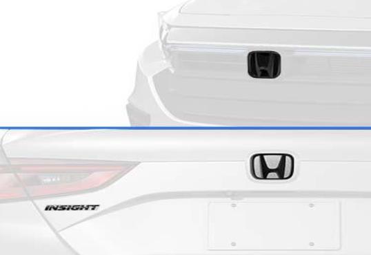 【ZE4系ホンダ インサイト】ピアノブラック 前後「H」マーク&リア左「ACCORD」文字 グロスブラック エンブレム 3ピースセット(フロントホンダロゴマーク&リアホンダロゴマーク&リア「INSIGHT」文字) 海外仕様純正アクセサリー|jlkjshop