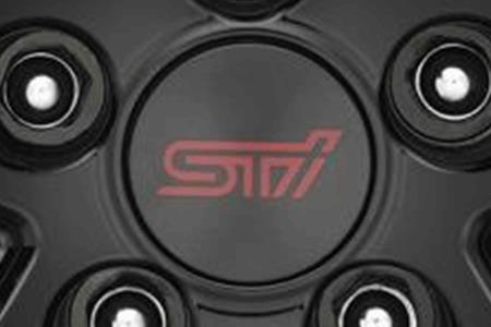 VN系レイバック S4用 スバル純正 「STi」ロゴ入り ホイールキャップ ４輪分セット｜jlkjshop