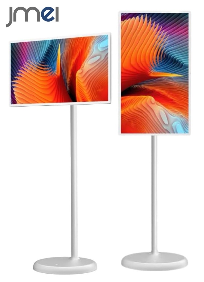スマートテレビ モバイルモニター android タブレット 大画面 タブレット移動 WIFl Bluetooth 5.0 サポ一ト 6 + 128GB大容量メモリ 解像度1920 1080 タッチパネル リモコン付 スタンド ライブ配信 ビデオ会議 商用 業務用 広告 LIVE通販 看板｜ジェイエムイーアイ