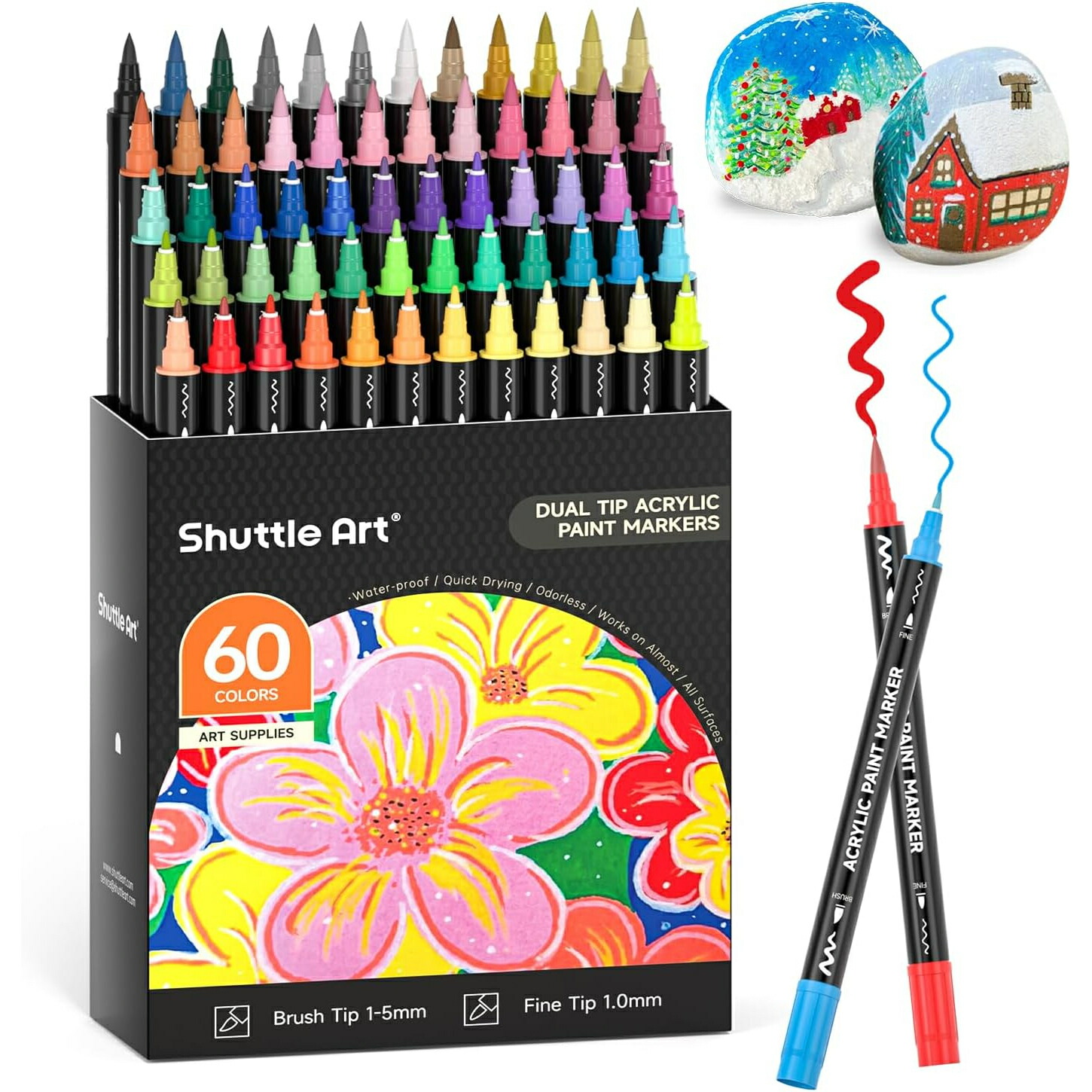 楽天市場】【送料無料】アクリルマーカー ブラシ細字ペン先