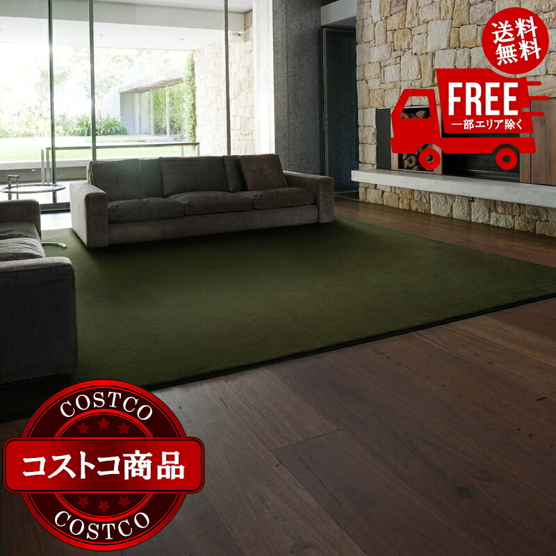 貨物輸送無料！(コストコ) スミノエ 防炎・防音・消臭引っ敷き スミトロンニューサキソニーラグ 100糎 x 140糎 緑であること ※ご申し付ける後7-14日でお届けします カーペット・ラグ-インテリア・寝具・収納-子供部屋用インテリア・寝具・収納