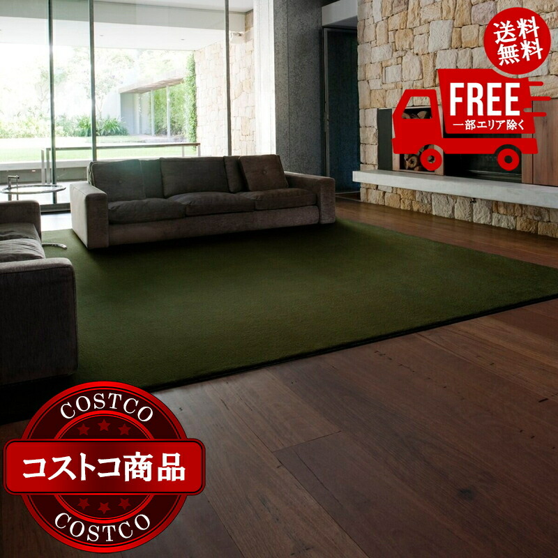 貨物輸送無料！(コストコ) スミノエ 防炎・防音・消臭引っ敷き スミトロンニューサキソニーラグ 200糎 x 200糎 緑であること ※ご申し付ける後7-14日でお届けします 子供部屋用インテリア・寝具・収納-インテリア・寝具・収納