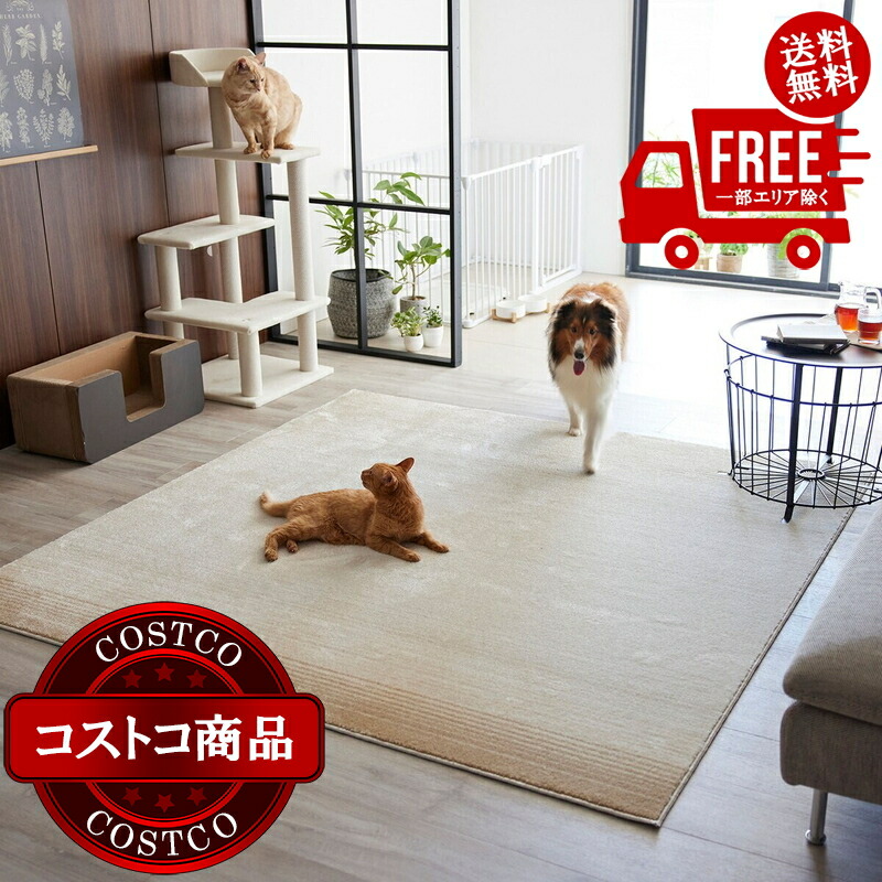 送料無料！(コストコ) スミノエ ペット消臭ラグ マール2 190 x 190cm アイボリー　※ご注文後7-14日でお届けします