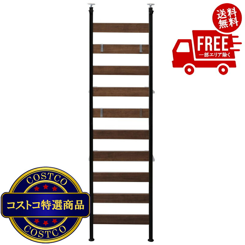 貨物輸送無料！(コストコ) アイリスオーヤマ ウッドウォールラック 幅48.1糎 WLR-46 黒いこと 251444 ※ご申しつける後7-14日でお届けします