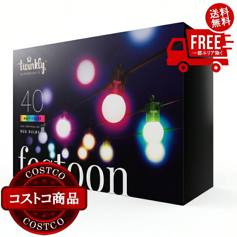 貨物輸送無料！(コストコ) Twinkly(トゥインクリー) フェ石ころ 40 LED スマートデコレーションライト ※ご申しつける後5-14日でお届けします
