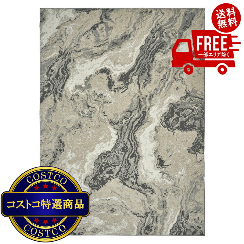 送料無料!(コストコ) KARMA エリアラグ 198 x 274 cm ダニアベージュ ※ご注文後2-3日以内にお届けします