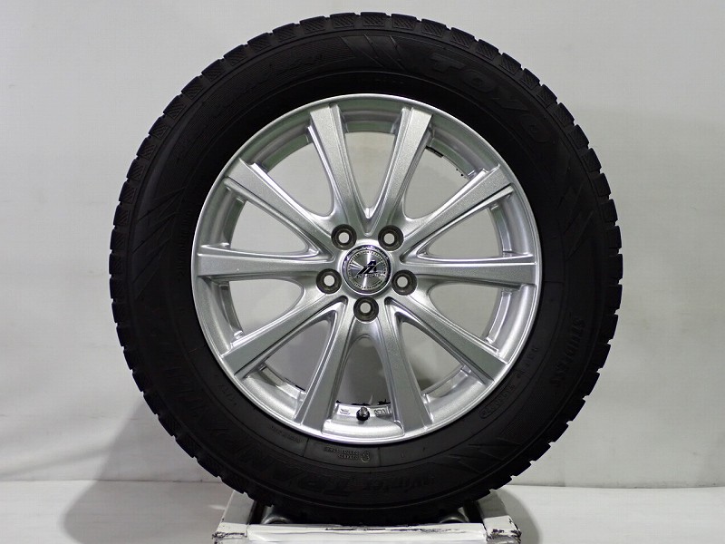 【中古】215/60R16 スタッドレスタイヤ アルミホイール 4本セット トーヨー ウインタートランパスTX 1665+50-5H100 ベスト AZスポーツ （ 16インチ 215/60-16 ）｜ジェームス・リセールガレージ