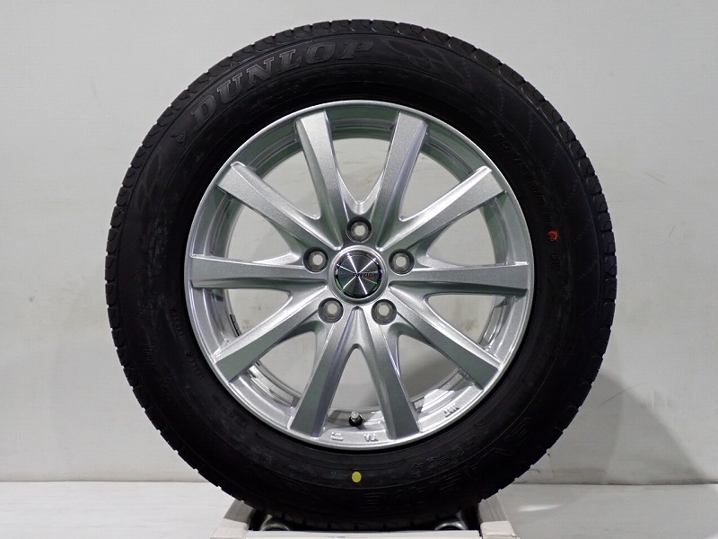 14日20時ｽﾀｰﾄ!10%ｵﾌｸｰﾎﾟﾝ 【中古】205/65R16 サマータイヤ アルミホイール 4本セット ダンロップ エナセーブEC204 1665+47-5H114.3 ウェッズ ラブリオンRS01 （ 16インチ 205/65-16 ）