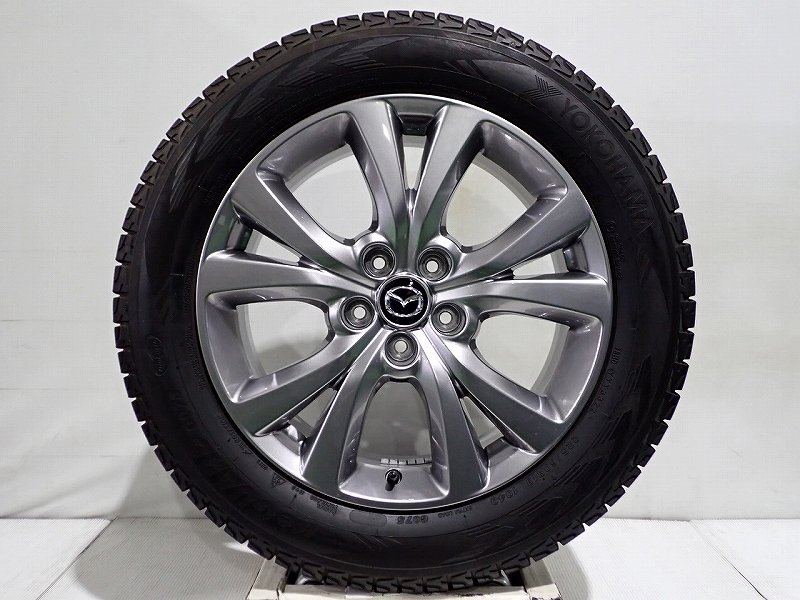 【中古】225/60R18 スタッドレスタイヤ アルミホイール 4本セット ヨコハマ アイスガードG075 1870+45-5H114.3 マツダ 純正ホイール( 18インチ 純正 225/60-18 )|ジェームス・リセールガレージ