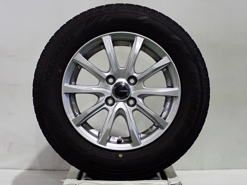【中古】175/70R14 スタッドレスタイヤ アルミホイール 4本セット ヨコハマ アイスガードIG60 1455+38-4H100 ヨコハマ ミルアス （ 14インチ 175/70-14 ）｜ジェームス・リセールガレージ