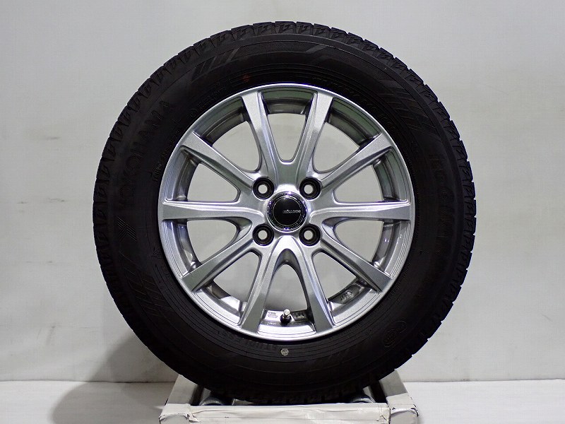14日20時ｽﾀｰﾄ!10%ｵﾌｸｰﾎﾟﾝ 【中古】175/70R14 スタッドレスタイヤ アルミホイール 4本セット ヨコハマ アイスガードIG60 1455+38-4H100 ヨコハマ ミルアス （ 14インチ 175/70-14 ）