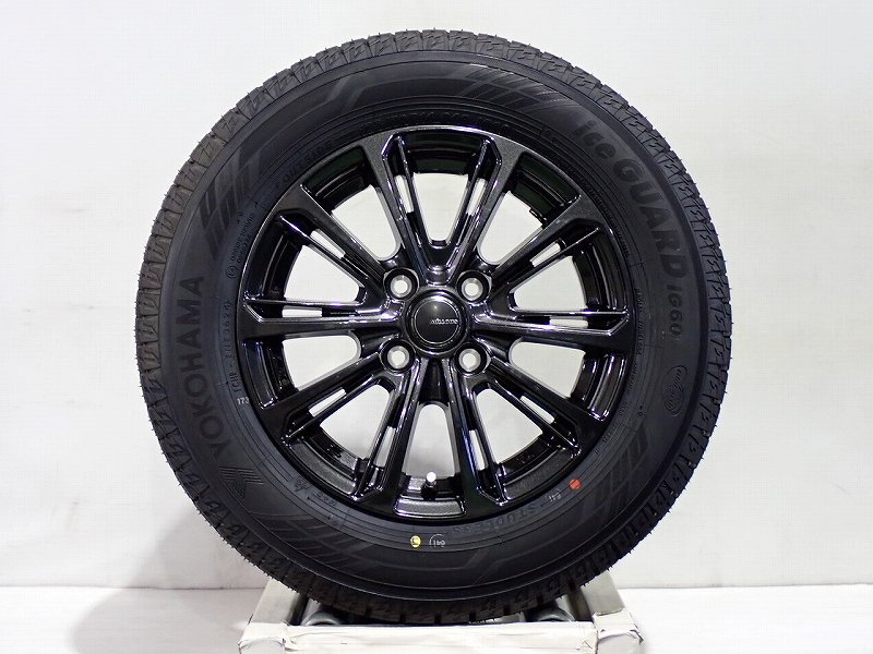 【中古】175/70R14 スタッドレスタイヤ アルミホイール 4本セット ヨコハマ アイスガードIG60 1450+39-4H100 ヨコハマ ミルアス ( 14インチ 175/70-14 )|ジェームス・リセールガレージ
