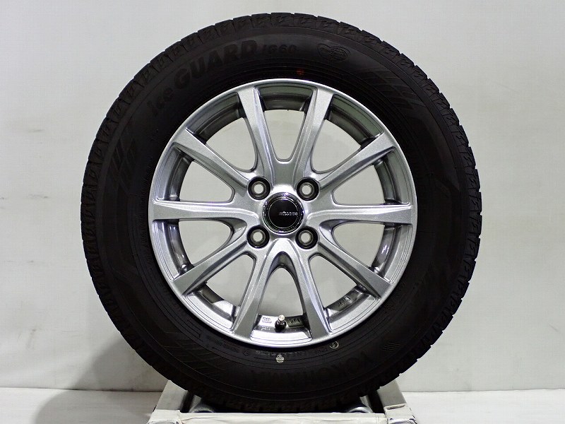 14日20時ｽﾀｰﾄ!10%ｵﾌｸｰﾎﾟﾝ 【中古】175/70R14 スタッドレスタイヤ アルミホイール 4本セット ヨコハマ アイスガードIG60 1455+38-4H100 ヨコハマ ミルアス （ 14インチ 175/70-14 ）