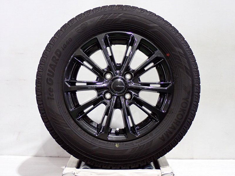 【中古】175/70R14 スタッドレスタイヤ アルミホイール 4本セット ヨコハマ アイスガードIG60 1450+39-4H100 ヨコハマ ミルアス （ 14インチ 175/70-14 ）｜ジェームス・リセールガレージ