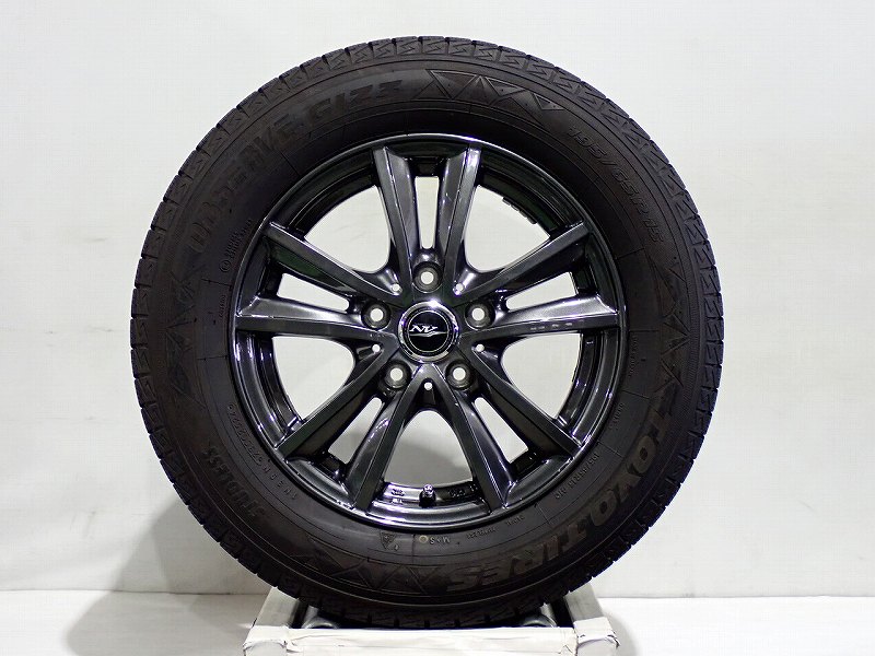 14日20時ｽﾀｰﾄ!5%ｵﾌｸｰﾎﾟﾝ 【中古】195/65R15 スタッドレスタイヤ アルミホイール 4本セット トーヨー オブザーブGIZ3 1560+43-5H114.3 ウェッズ ニルバーナブリッツェン （ 15インチ 195/65-15 ）