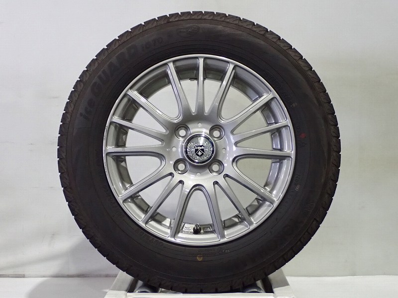 【中古】165/70R14 スタッドレスタイヤ アルミホイール 4本セット ヨコハマ アイスガードIG70 1455+42-4H100 ウェッズ Gマッハフルーレ ( 14インチ 165/70-14 )|ジェームス・リセールガレージ