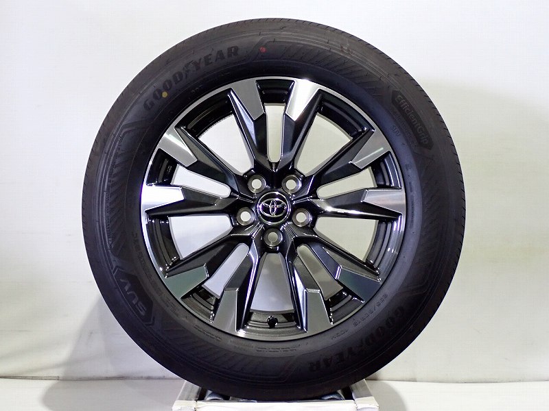 【中古】235/60R18 サマータイヤ アルミホイール 4本セット グッドイヤー エフィシエントグリップパフォーマンスSUV 1875+40-5H114.3 トヨタ 60系 RAV4 （ 18インチ 純正 ST 新車外し 235/60-18 ）｜ジェームス・リセールガレージ