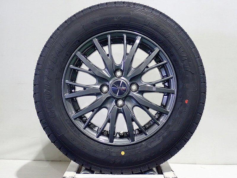 175/70R14 スタッドレスタイヤ アルミホイール 4本セット グッドイヤー アイスナビ7 1455+48-4H100 ウェッズ ラブリオンRM01 （ 14インチ アウトレット 未使用 175/70-14 ）｜ジェームス・リセールガレージ