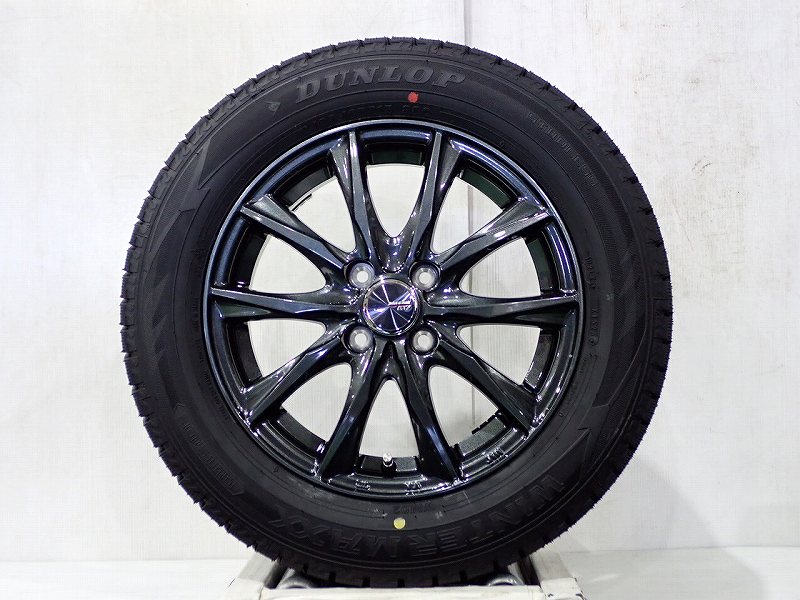 185/65R15 スタッドレスタイヤ アルミホイール 4本セット ダンロップ ウインターマックスWM02 1555＋42-4H100 BARRAZ （ 15インチ アウトレット 未使用 185/65-15 ）｜ジェームス・リセールガレージ