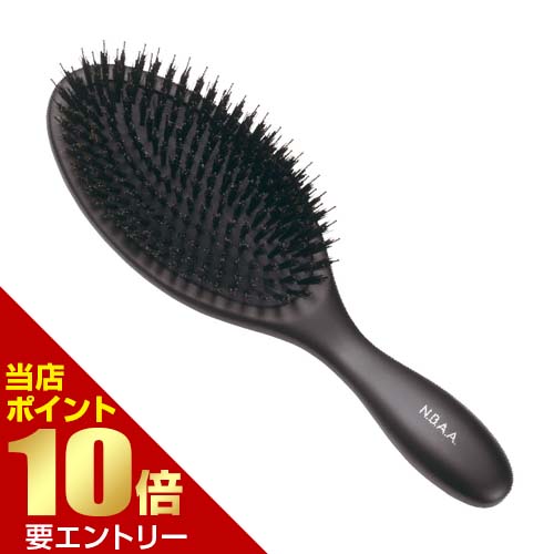 ＼店内全品ポイント10倍／※要エントリー N.B.A.A. ブロークッションブラシ ウッド大 ブラック(NB-BC5) ブラシ 櫛