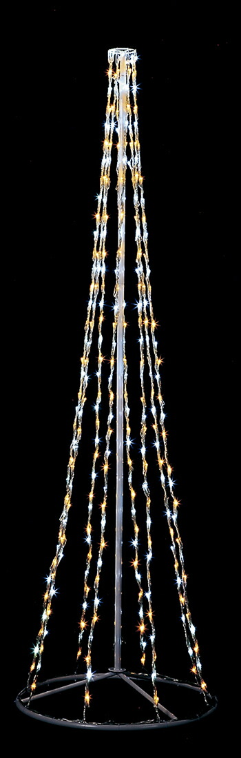 新品 イルミネーション 150cmピンクホワイトLEDテープライトタワー