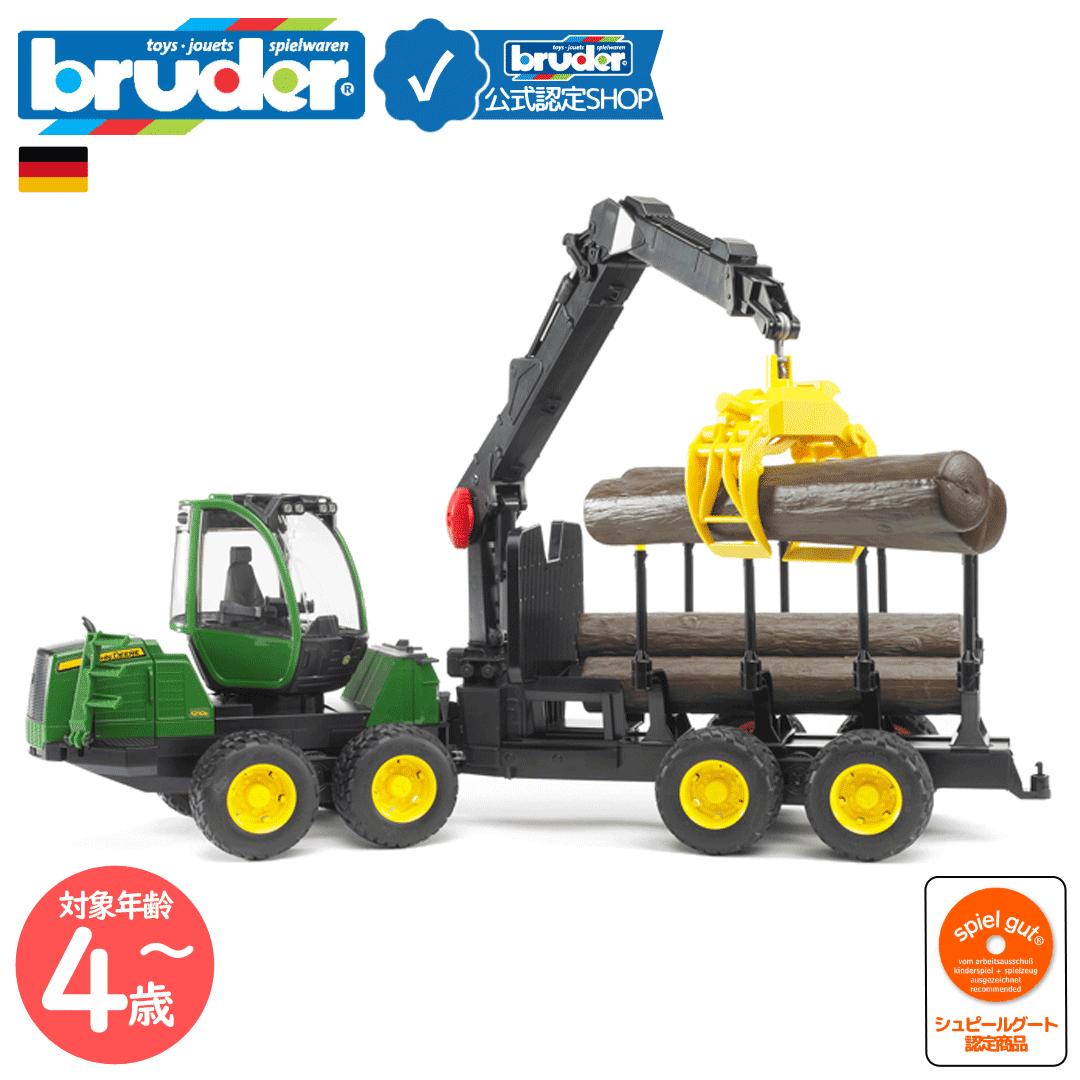 【2点以上ご購入で10％off】【ブルーダー公式ショップ】 ブルーダー bruder JD 1210Eグラップルクレーン丸太輸送車（丸太4本付き） bruder-02133 | ジョンディア JOHNDEERE 森ではたらくくるま 林業 おもちゃ 誕生日｜ＪＯＢ-ＳＨＯＰ
