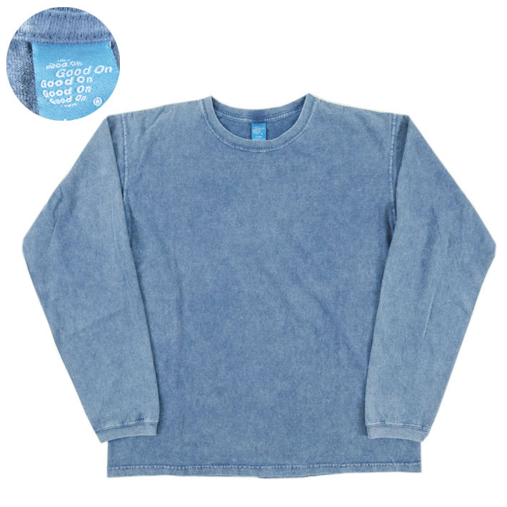 Good On グッドオン ICE BLUE ロングスリーブクルーTシャツ GOLS-802IC|カジュアルショップJOE