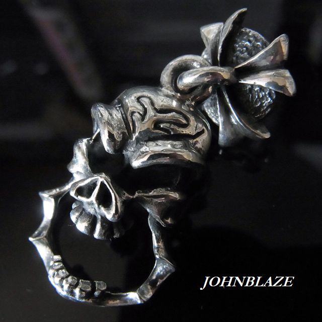 楽天市場】ドロップハンドル ネジ式 シルバ－925製 スカルボーン