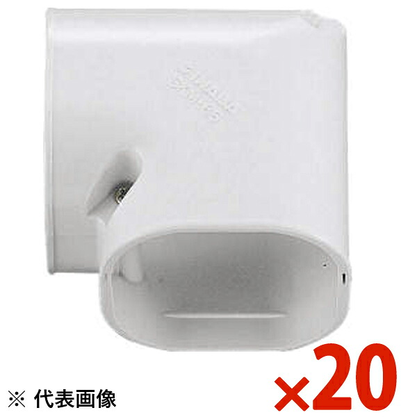 INABA 因幡電工 スリムダクトSD ミニ平面コーナー90° ホワイト 20個セット SKM77W SKM-77-W 【まとめ買い特価】