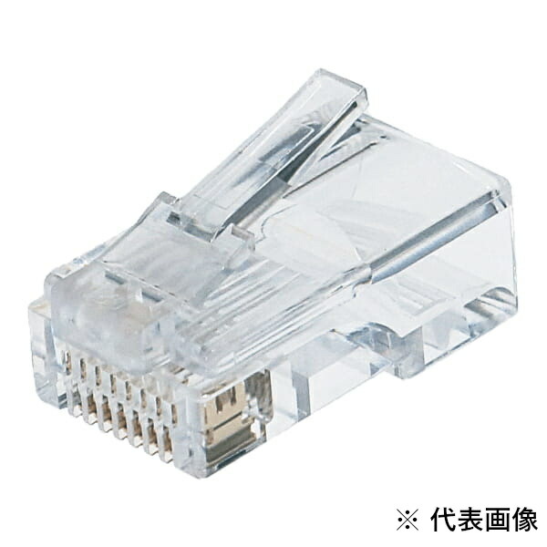 【4/10 8:59まで！P3倍】Jefcom ジェフコム DENSAN デンサン カテゴリー5eモジュラープラグ 単線・より線共用タイプ 1ピースタイプ 100個入り 100個 M5E-1P-855H 【当店はジェフコム正規取扱店です】