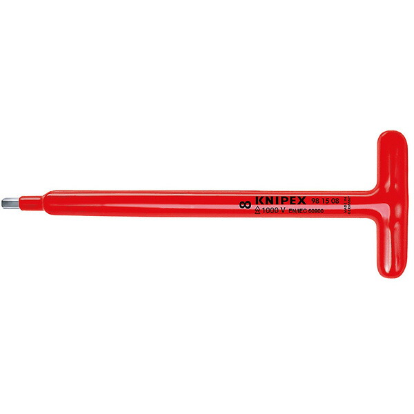 KNIPEX クニペックス 絶縁T型六角棒レンチ1000V 9815-06 【8356519】