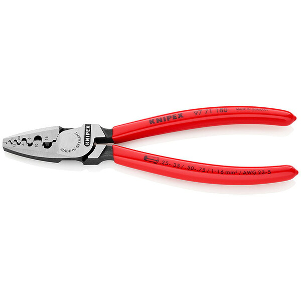 KNIPEX クニペックス エンドスリーブ用圧着プライヤー 9771-180 【4787617】