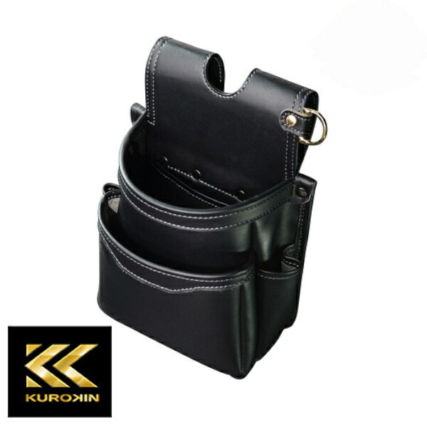FUJIYA フジ矢 腰袋薄型 2段 LIGHT PU LEATHER SERIES 黒金 KUROKIN AB-32BG