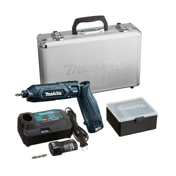 makita マキタ 充電式ペンインパクトドライバ 7.2V 25N・m 1.5Ah 本体・バッテリ×2・充電器・アルミケース付 黒 TD022DSHXB|電材ドットコム店