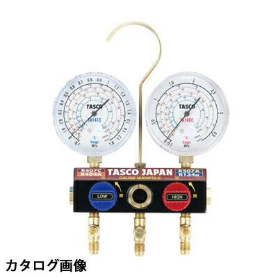 TASCO イチネンタスコ ボールバルブ式ゲージマニホールド TA124WH-1