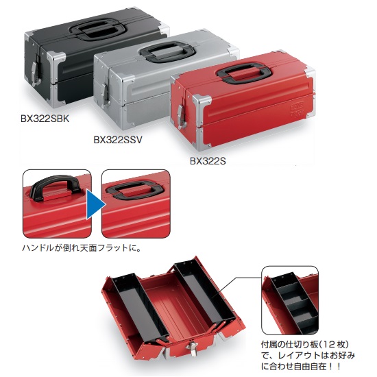 TONE 前田金属工業 ツールケース レッド BX322S 【3904351】
