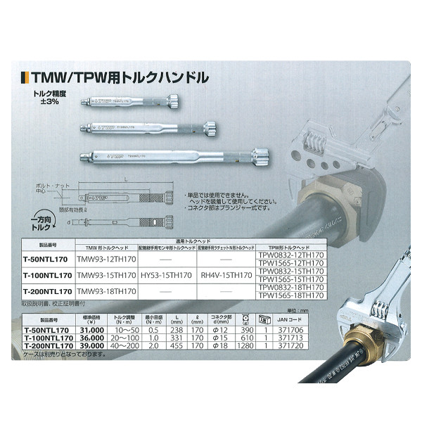 メーカー在庫あり】 TPW083212TH170 トップ工業(株) TOP TPW形トルク