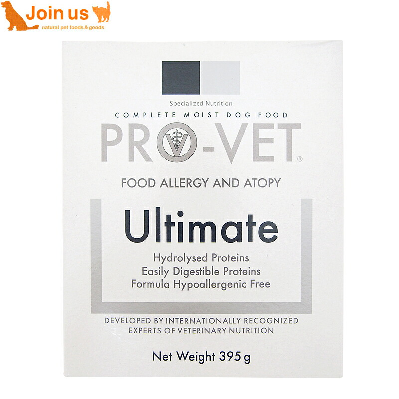 Pro Vet Intestinal 【楽天市場】プロベット PROVET ウルティメイト(食物アレルギー) スチーム ウェットフード 395g 犬 成犬 ドッグフード PRO ...