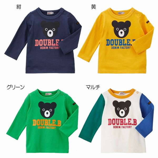 楽天市場 秋冬アウトレットセール ミキハウス ダブルb Double B Bigフェイス 長袖ｔシャツ １２０ １３０ 子供服ジョリィ楽天市場店