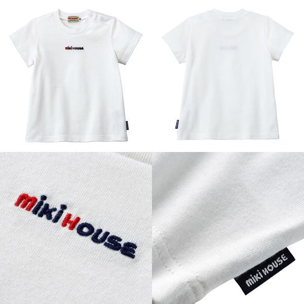 【楽天市場】ミキハウス（MIKIHOUSE） ロゴ刺しゅう入り半袖Tシャツ（80～130cm）：子供服ジョリィ楽天市場店